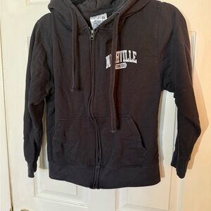 Small Black Zip-Up Hoodie - Nashville Tennessee